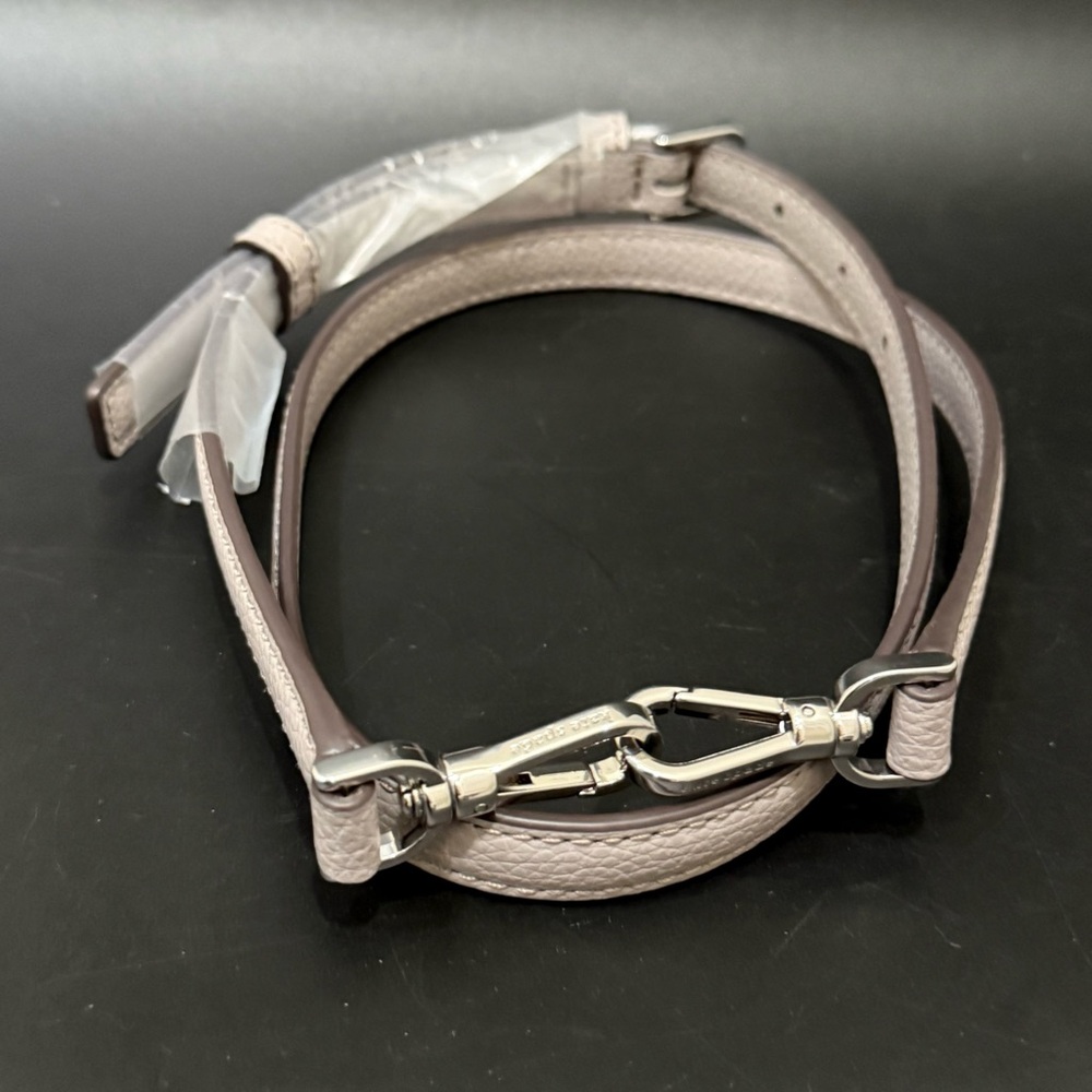 KATE SPADE Gray Pebbled Leather Silver-tone 1/2” Replacement Bag Strap New